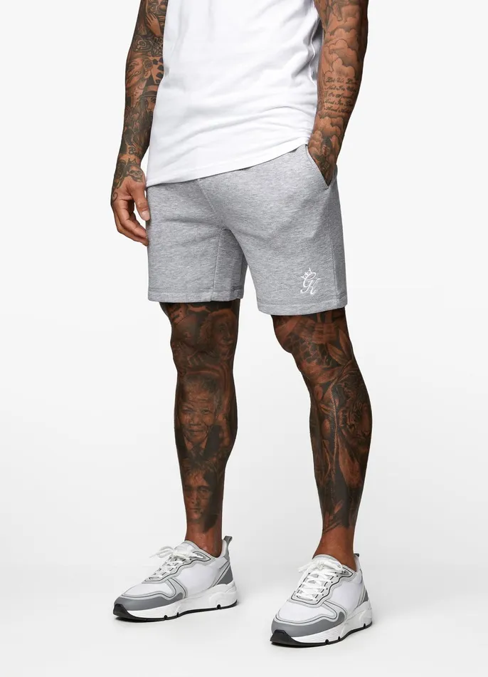 Gym King Twin Sets Men Fundamental Fleece Short 8211 Grey Marl