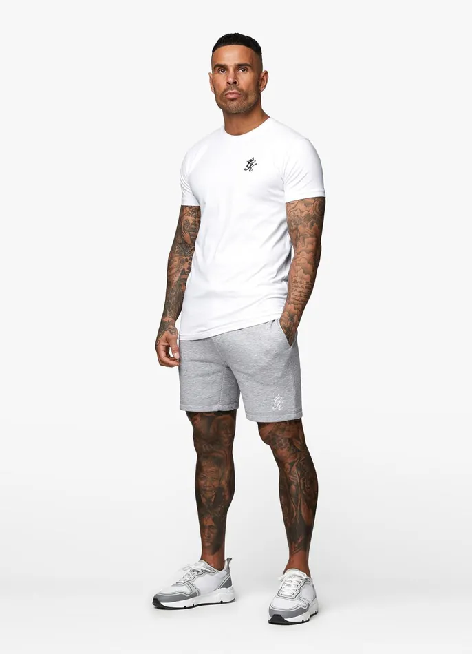 Gym King Twin Sets Men Fundamental Fleece Short 8211 Grey Marl