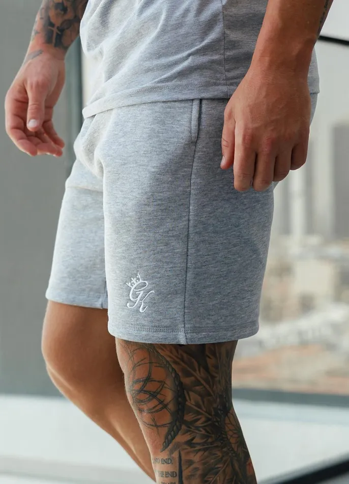 Gym King Twin Sets Men Fundamental Fleece Short 8211 Grey Marl