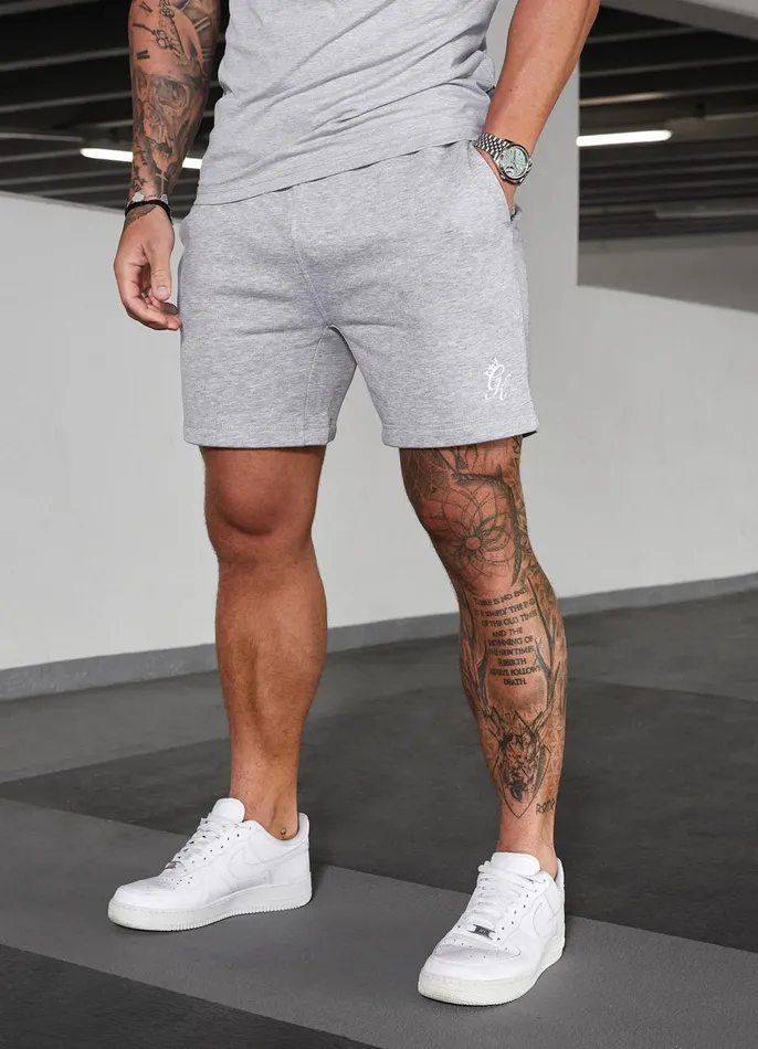 Gym King Twin Sets Men Fundamental Fleece Short 8211 Grey Marl