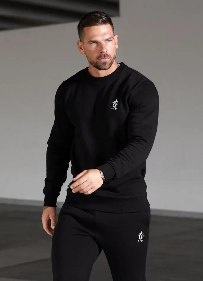 Gym King Twin Sets Men Fundamental Fleece Sweatshirt 8211 Black