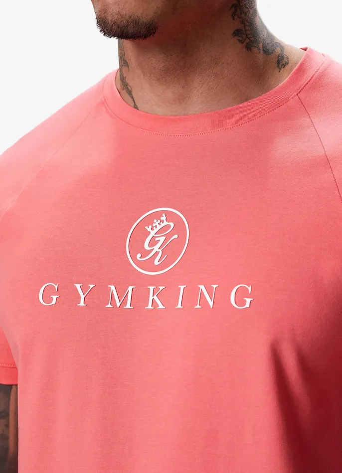 Gym King Twin Sets Men Pro Jersey Tee 8211 Coral