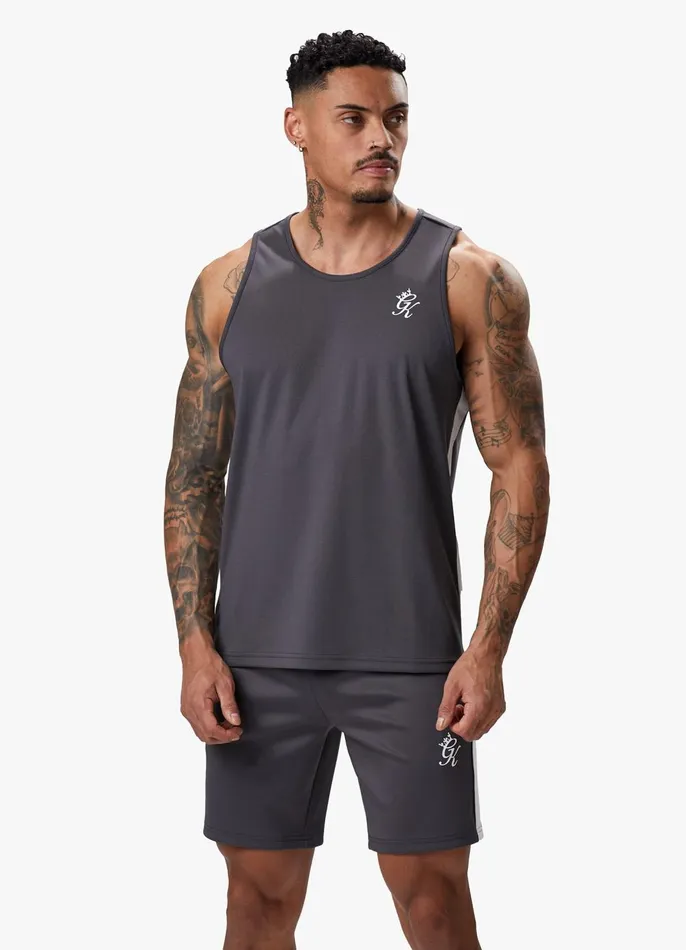 Gym King Vests Men Core Plus Poly Vest 8211 Graphite
