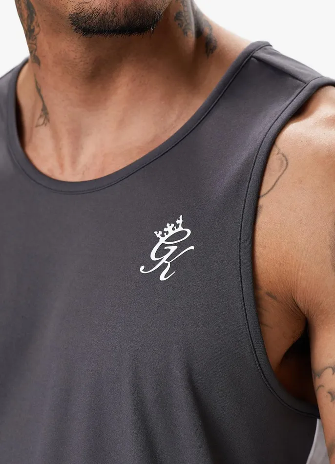 Gym King Vests Men Core Plus Poly Vest 8211 Graphite