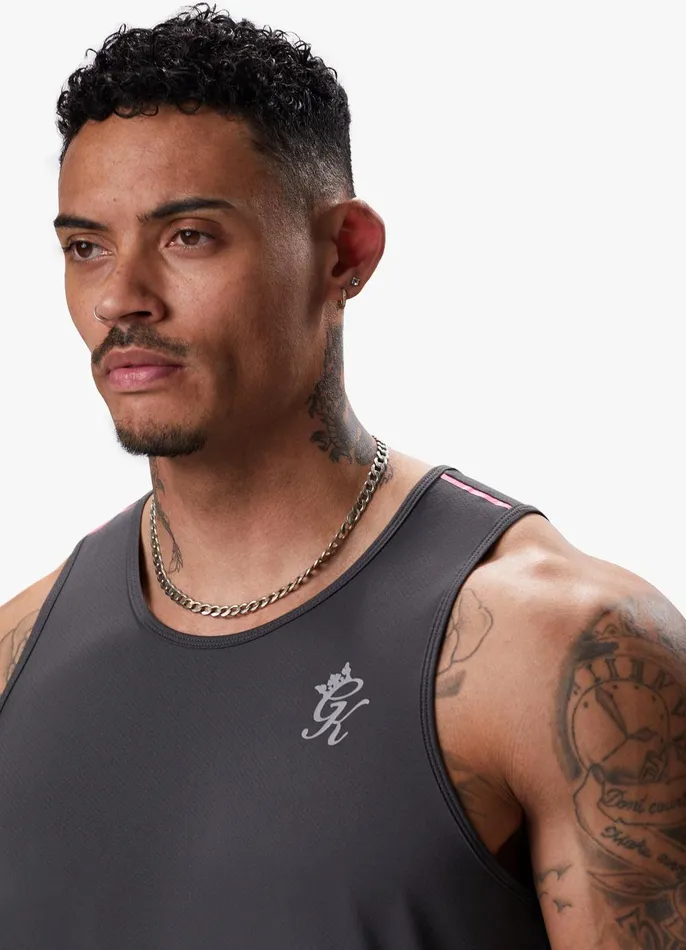 Gym King Vests Men Flex Vest 8211 GraphiteFuchsia