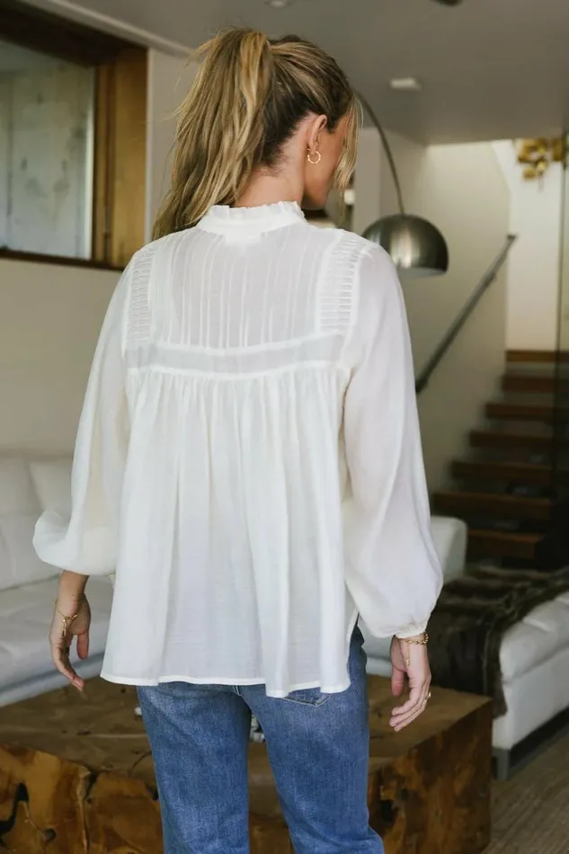 Halle Blouse In Cream 8211 FINAL SALE Cream Women Bohme Tops