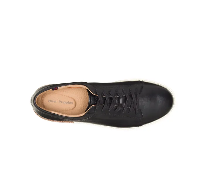 Heath Sneaker Black Leather Sneakers Hush Puppies Men Heath Sneaker Black Leather Sneakers Hush Puppies Men