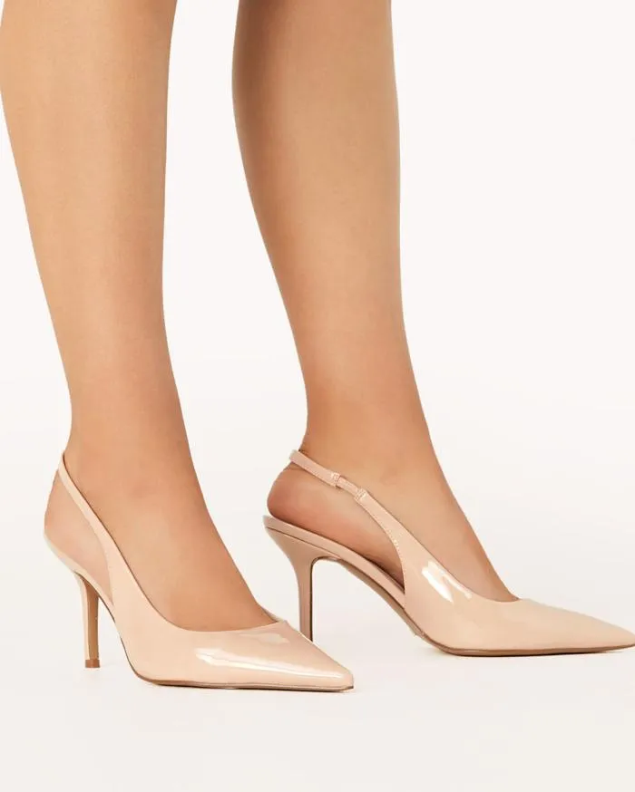 Heels Billini Stiletto Heels KACIA NUDE PATENT