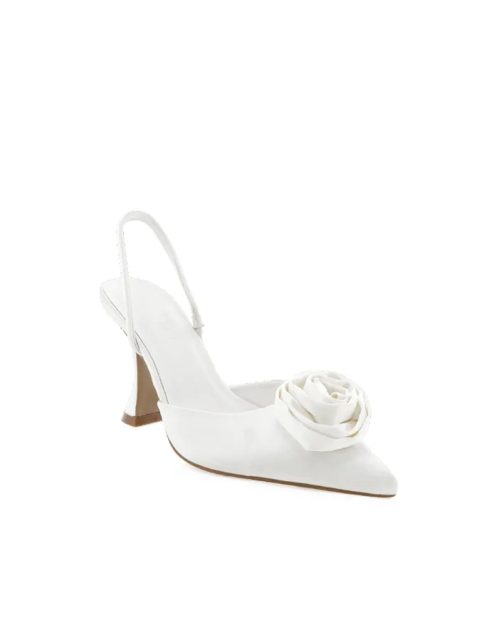 Heels Billini Stiletto Heels PALANI WHITE SATIN