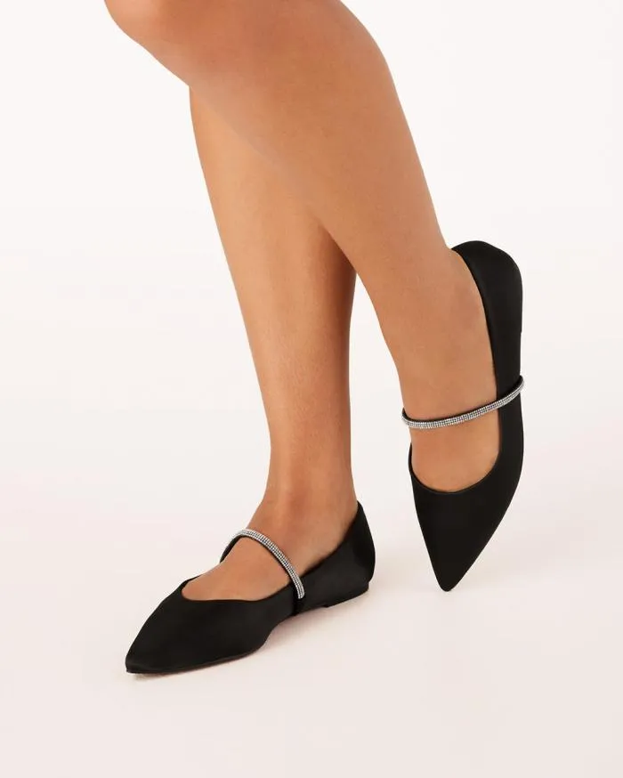 HeelsFlats Billini Bridesmaid Heels ADLAR BLACK SATIN