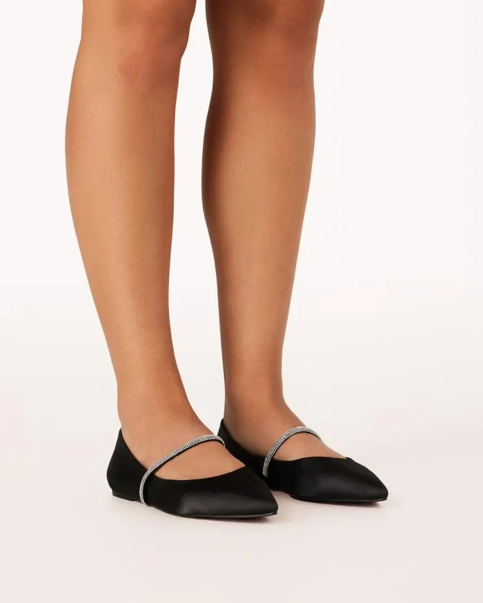 HeelsFlats Billini Bridesmaid Heels ADLAR BLACK SATIN