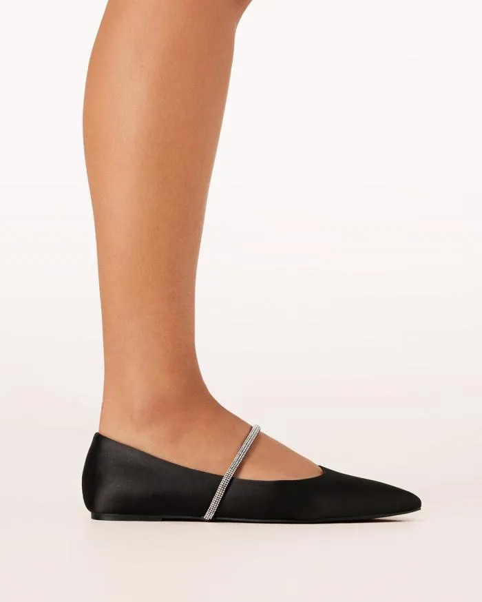 HeelsFlats Billini Bridesmaid Heels ADLAR BLACK SATIN