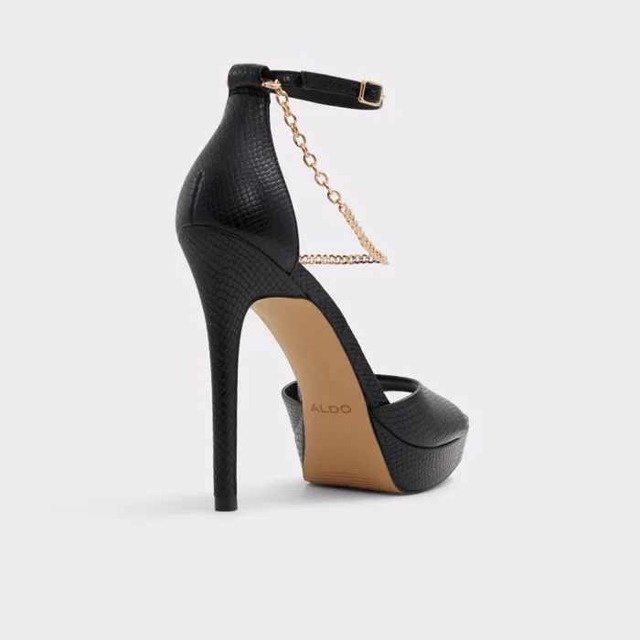 Heels Women ALDO Prisilla Black Strappy Sandal