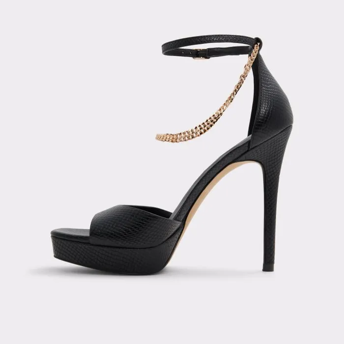 Heels Women ALDO Prisilla Black Strappy Sandal