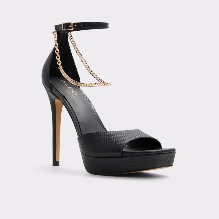 Heels Women ALDO Prisilla Black Strappy Sandal