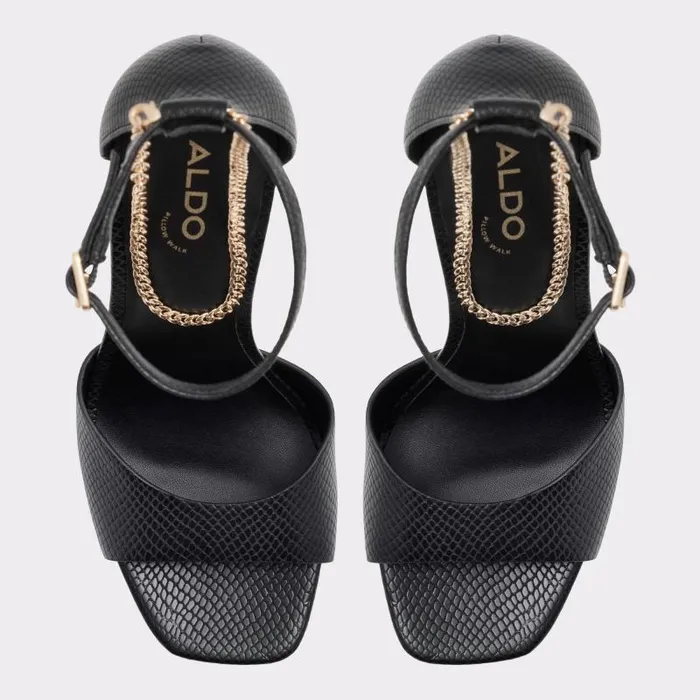 Heels Women ALDO Prisilla Black Strappy Sandal