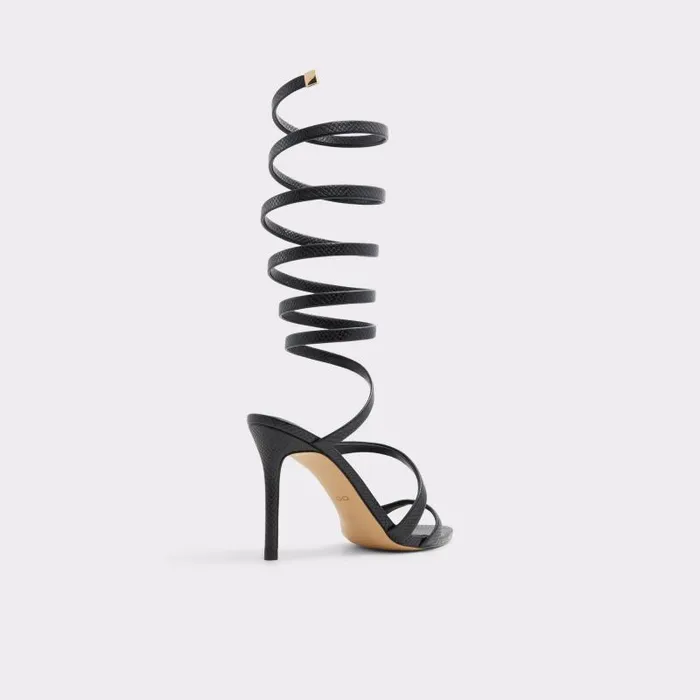 Heels Women ALDO Spira Black Strappy Stiletto Sandal