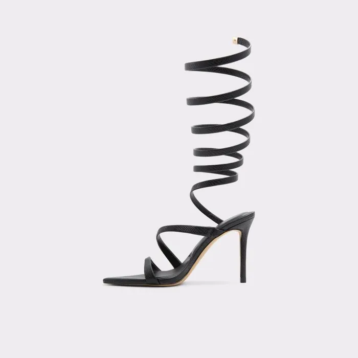 Heels Women ALDO Spira Black Strappy Stiletto Sandal