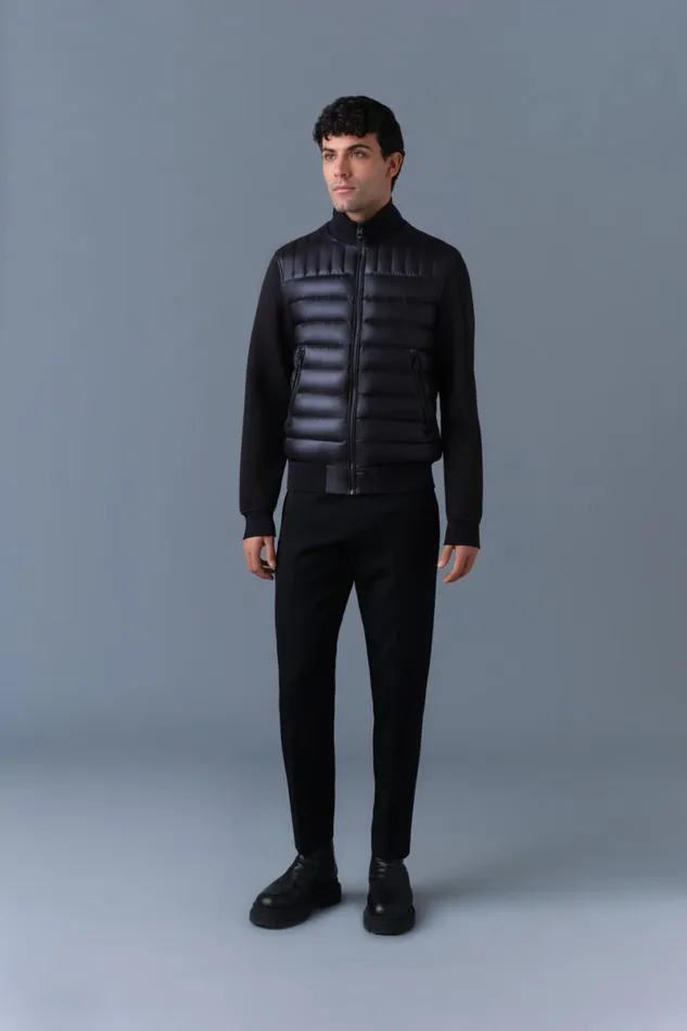 Hoodies and Tops Men Mackage COLLINR Nano Down Mixed Media Bomber Jacket Trench