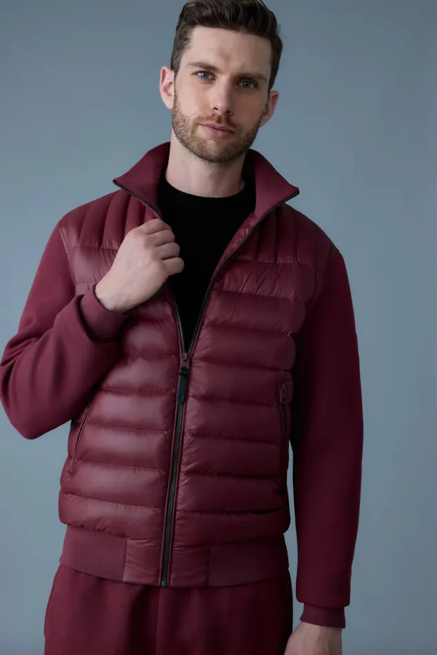 Hoodies and Tops Men Mackage COLLINR Nano Down Mixed Media Bomber Jacket Trench