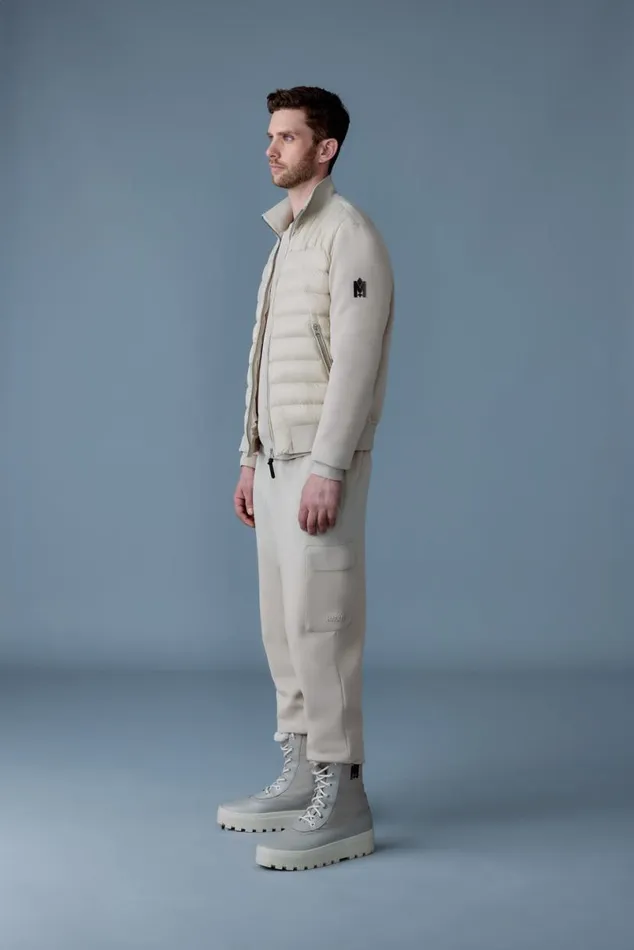 Hoodies and Tops Men Mackage COLLINR Nano Down Mixed Media Bomber Jacket Trench