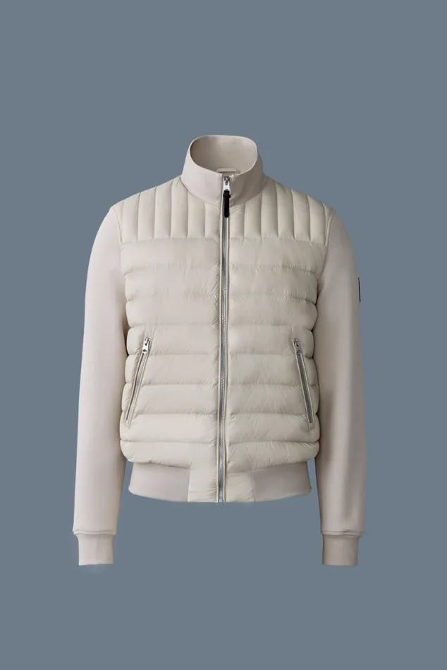 Hoodies and Tops Men Mackage COLLINR Nano Down Mixed Media Bomber Jacket Trench