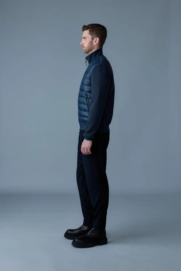 Hoodies and Tops Men Mackage COLLINR Nano Down Mixed Media Bomber Jacket Trench