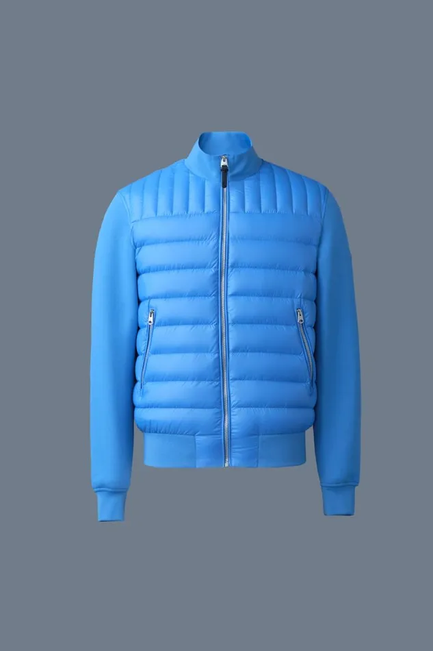 Hoodies and Tops Men Mackage COLLINR Nano Down Mixed Media Bomber Jacket Trench