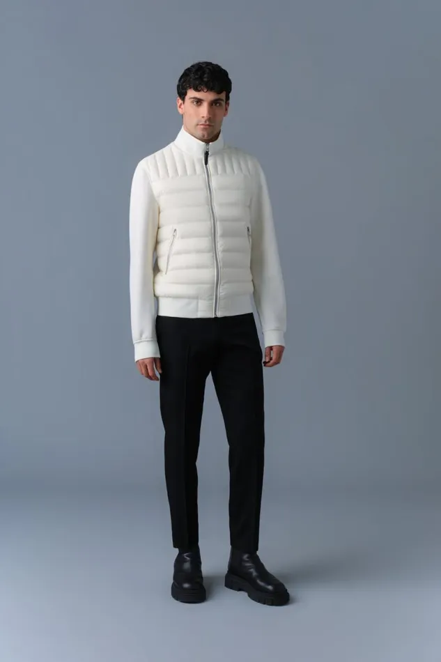 Hoodies and Tops Men Mackage COLLINR Nano Down Mixed Media Bomber Jacket Trench
