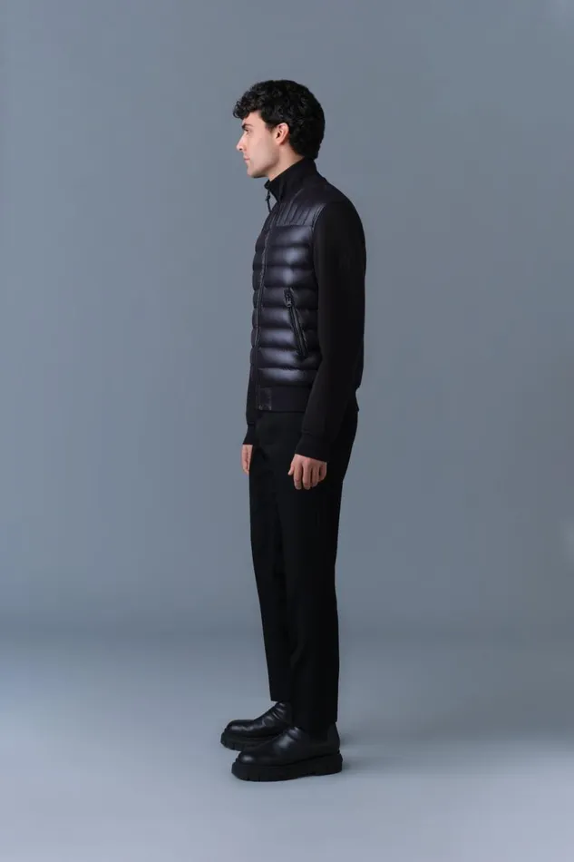 Hoodies and Tops Men Mackage COLLINR Nano Down Mixed Media Bomber Jacket Trench