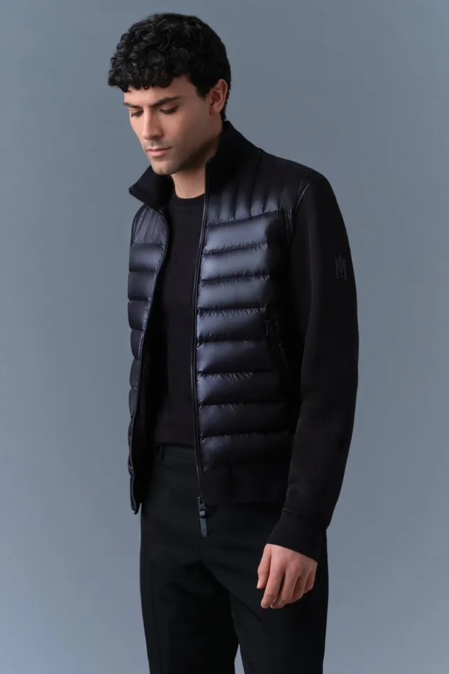 Hoodies and Tops Men Mackage COLLINR Nano Down Mixed Media Bomber Jacket Trench