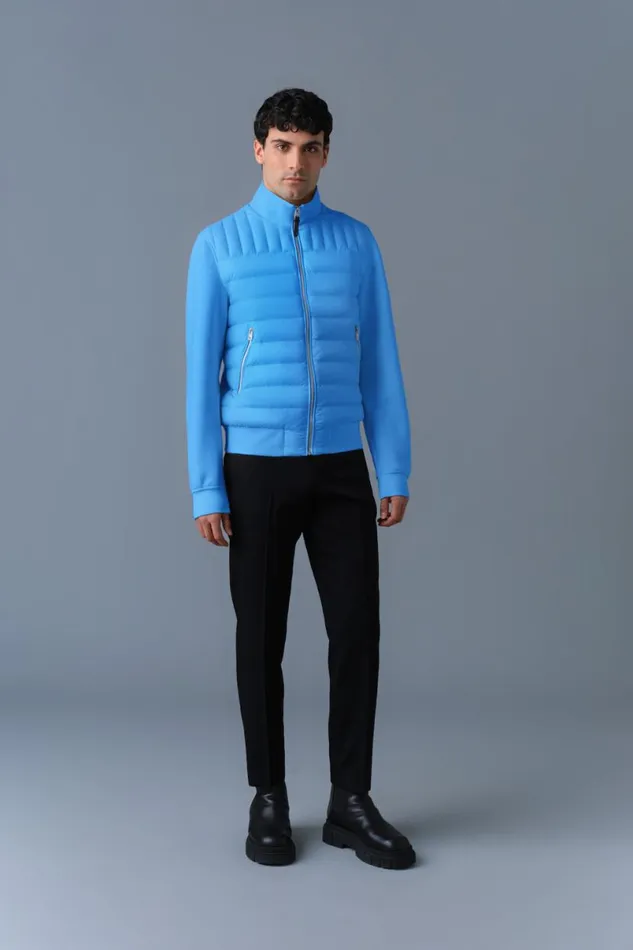 Hoodies and Tops Men Mackage COLLINR Nano Down Mixed Media Bomber Jacket Trench