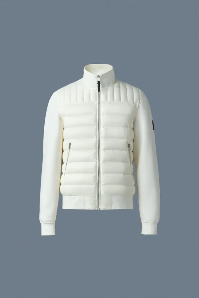 Hoodies and Tops Men Mackage COLLINR Nano Down Mixed Media Bomber Jacket Trench