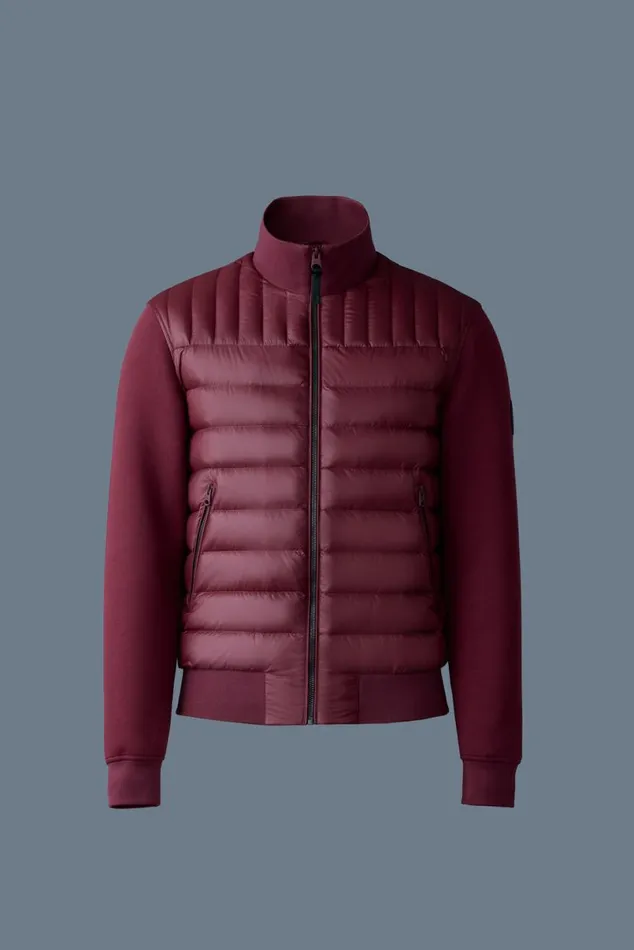 Hoodies and Tops Men Mackage COLLINR Nano Down Mixed Media Bomber Jacket Trench