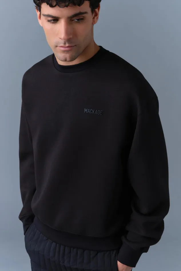 Hoodies and Tops Men Mackage JULIAN DoubleFace Jersey Sweatshirt Black Hoodies and Tops Men Mackage JULIAN DoubleFace Jersey Sweatshirt Black