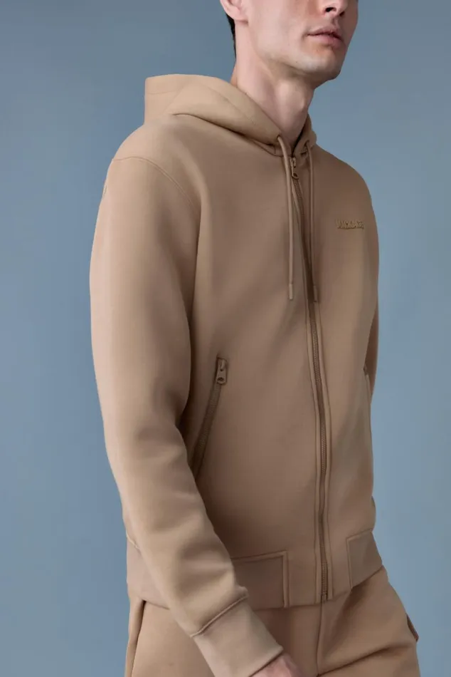 Hoodies and Tops Men Mackage KRYSTOS Doubleface Jersey Zipup Hoodie Camel Hoodies and Tops Men Mackage KRYSTOS Doubleface Jersey Zipup Hoodie Camel