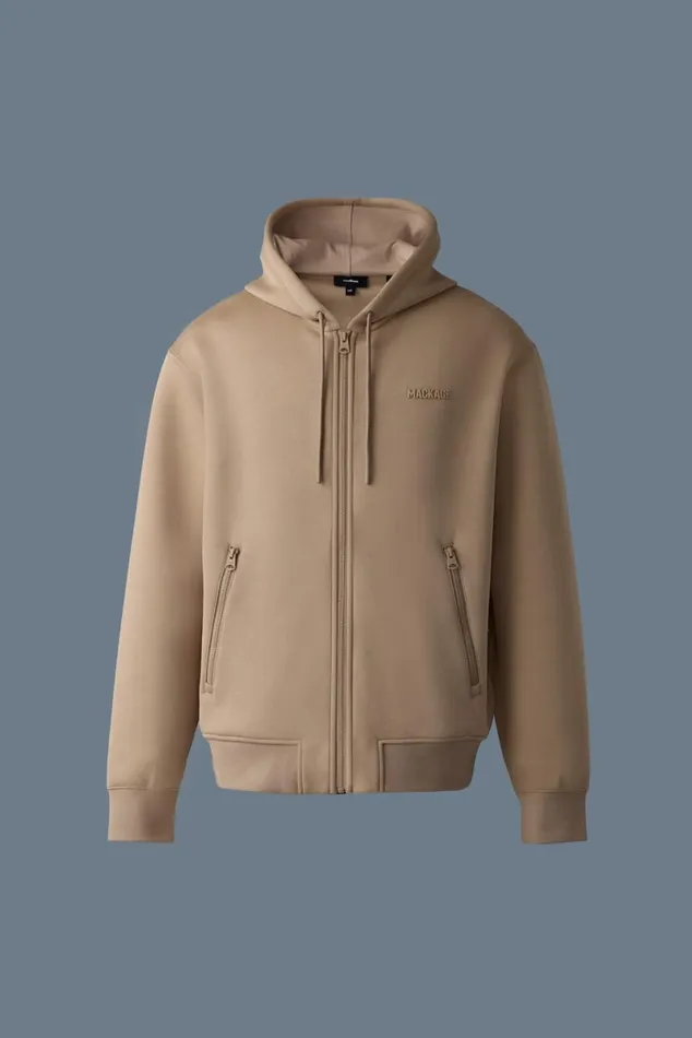 Hoodies and Tops Men Mackage KRYSTOS Doubleface Jersey Zipup Hoodie Camel Hoodies and Tops Men Mackage KRYSTOS Doubleface Jersey Zipup Hoodie Camel