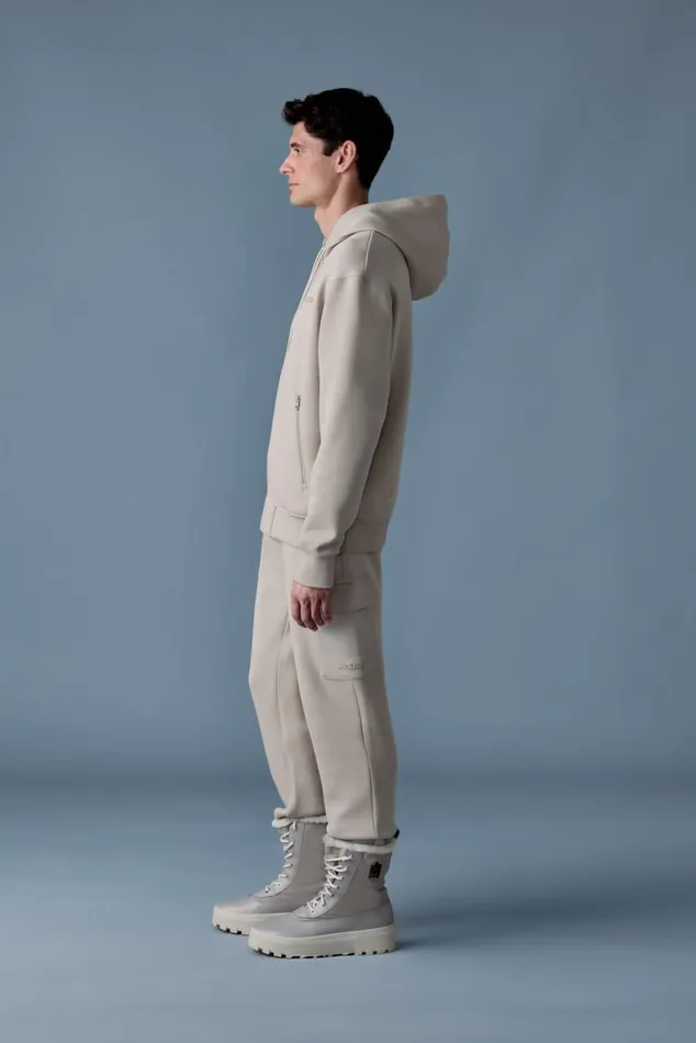 Hoodies and Tops Men Mackage KRYSTOS Doubleface Jersey Zipup Hoodie Camel Hoodies and Tops Men Mackage KRYSTOS Doubleface Jersey Zipup Hoodie Camel