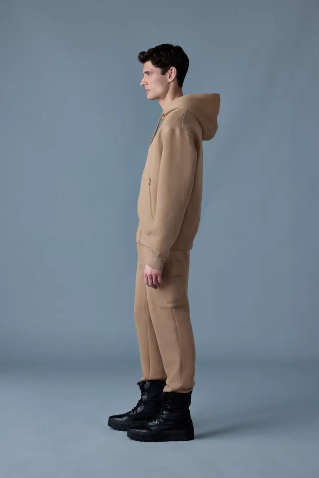 Hoodies and Tops Men Mackage KRYSTOS Doubleface Jersey Zipup Hoodie Camel Hoodies and Tops Men Mackage KRYSTOS Doubleface Jersey Zipup Hoodie Camel