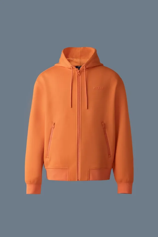 Hoodies and Tops Men Mackage KRYSTOS Doubleface Jersey Zipup Hoodie Camel Hoodies and Tops Men Mackage KRYSTOS Doubleface Jersey Zipup Hoodie Camel