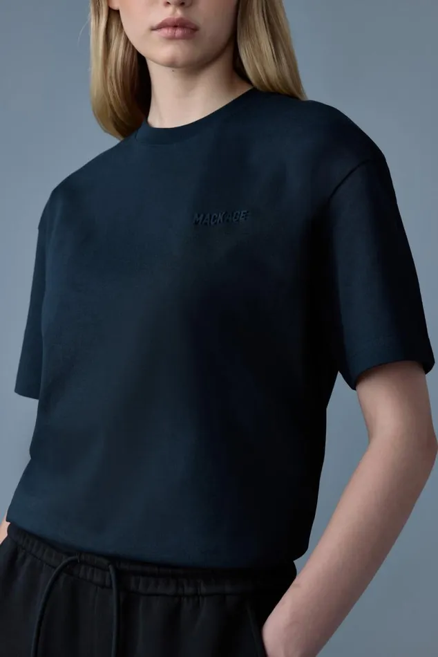 Hoodies and Tops Men Mackage TEER Teeshirt With Mackage Silicone Logo Navy Hoodies and Tops Men Mackage TEER Teeshirt With Mackage Silicone Logo Navy
