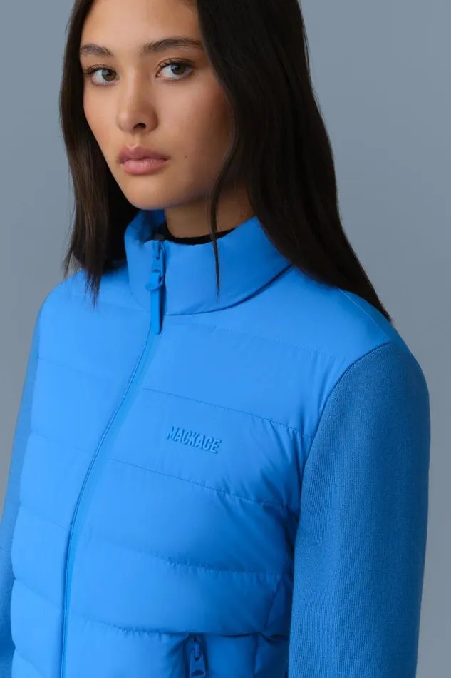 Hoodies and Tops Women Mackage OCEANECITY Light Down Mixedmedia Jacket Black
