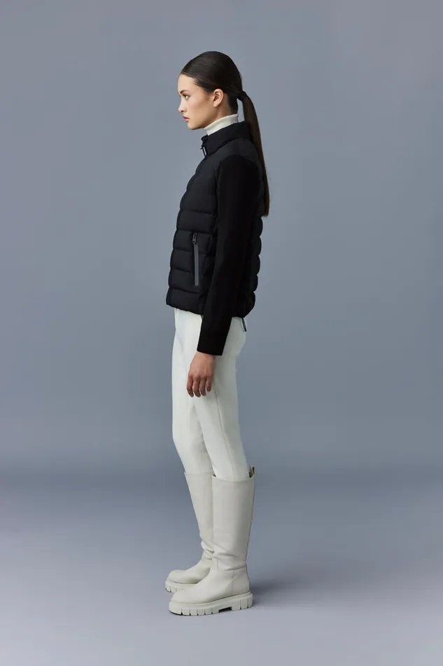 Hoodies and Tops Women Mackage OCEANECITY Light Down Mixedmedia Jacket Black