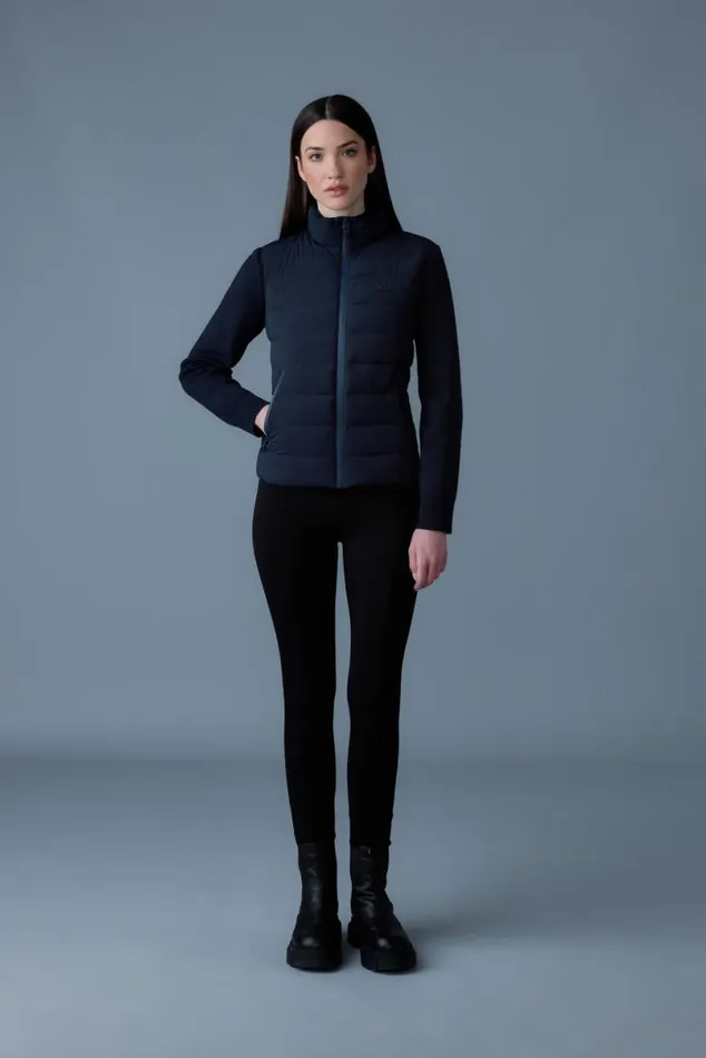 Hoodies and Tops Women Mackage OCEANECITY Light Down Mixedmedia Jacket Black