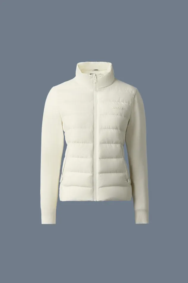 Hoodies and Tops Women Mackage OCEANECITY Light Down Mixedmedia Jacket Black