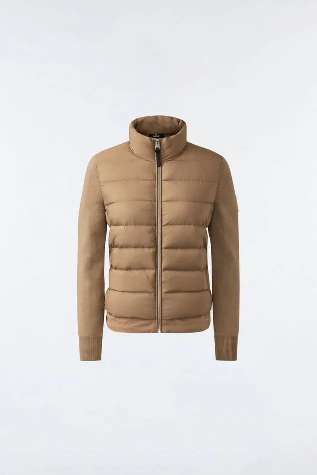 Hoodies and Tops Women Mackage OCEANE Recycled Hybrid Jacket With Rib Knit Sleeves Black Hoodies and Tops Women Mackage OCEANE Recycled Hybrid Jacket With Rib Knit Sleeves Black