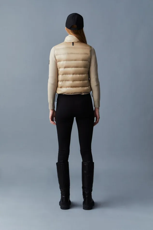 Hoodies and Tops Women Mackage OCEANE Recycled Hybrid Jacket With Rib Knit Sleeves Black Hoodies and Tops Women Mackage OCEANE Recycled Hybrid Jacket With Rib Knit Sleeves Black