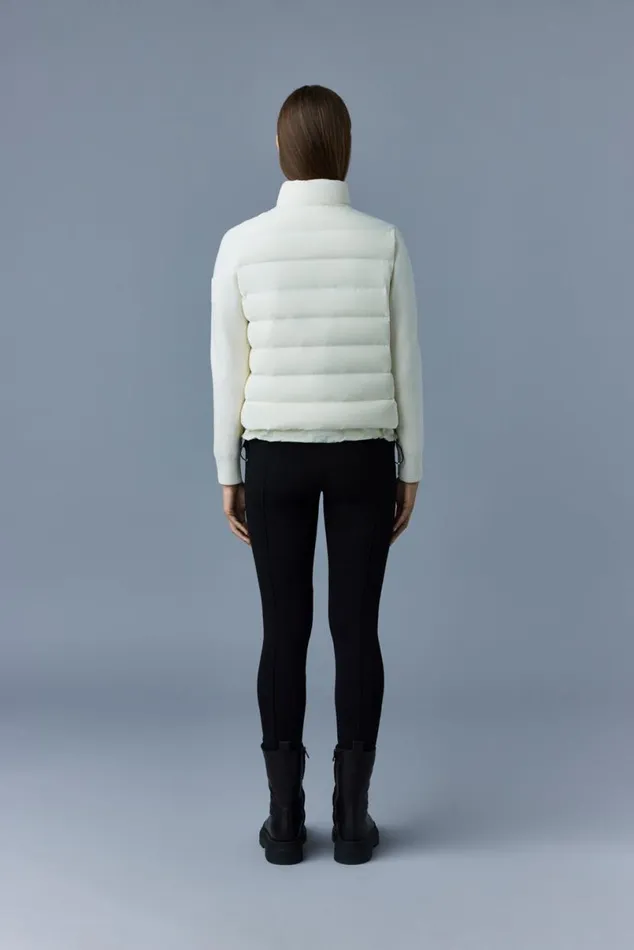 Hoodies and Tops Women Mackage OCEANE Recycled Hybrid Jacket With Rib Knit Sleeves Black Hoodies and Tops Women Mackage OCEANE Recycled Hybrid Jacket With Rib Knit Sleeves Black