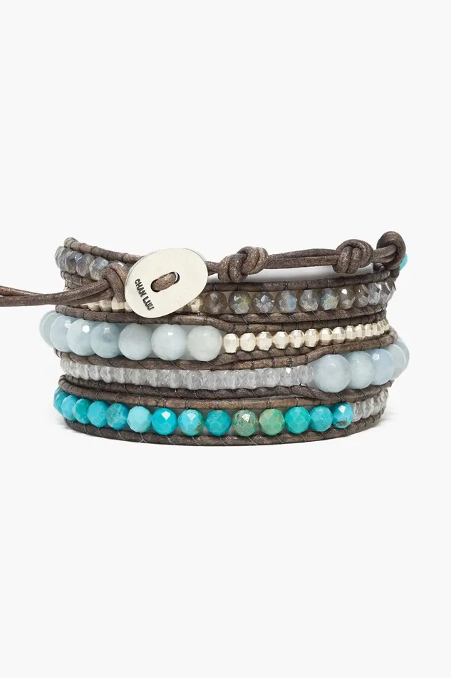 Horizon Wrap Bracelet Aquamarine Mix Women Chan Luu Bracelets
