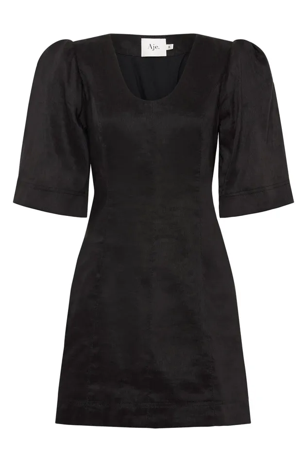Hunter Twisted Mini Dress Black Women Aje Cocktail Dresses